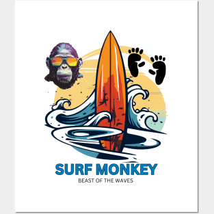 Surf Monkey Posters and Art